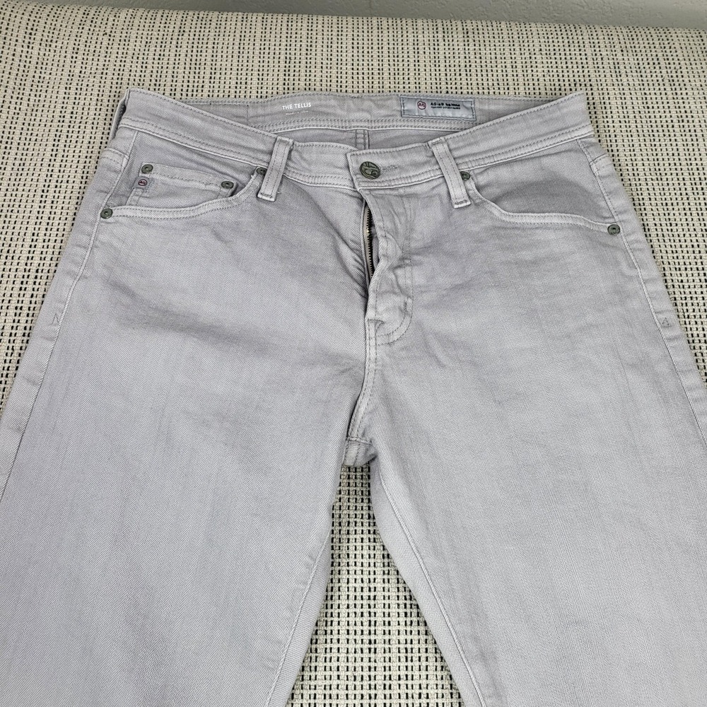 AG Adriano Goldschmied The Tellis Jeans Mens 33x31 Gray Slim‎ Tapered Stretch